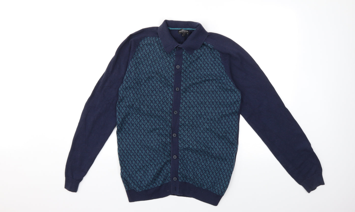 NEXT Mens Blue  Knit Cardigan Jumper Size M