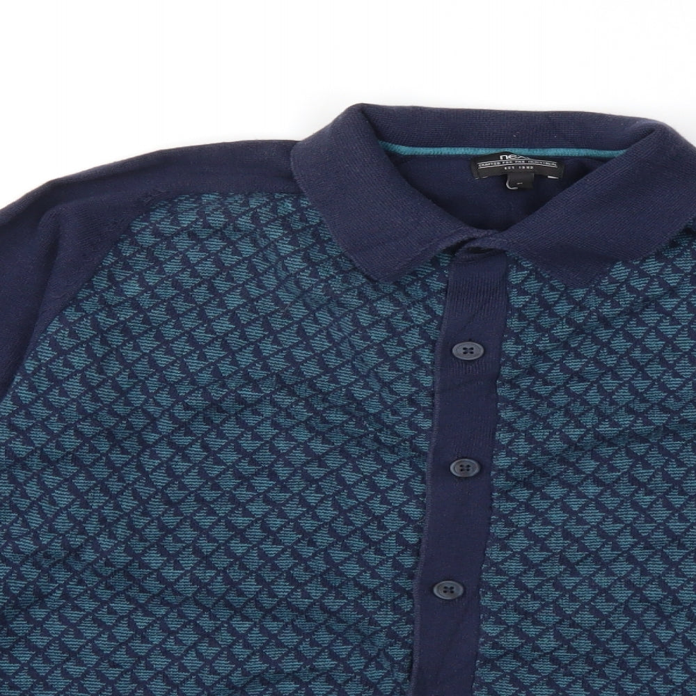 NEXT Mens Blue  Knit Cardigan Jumper Size M
