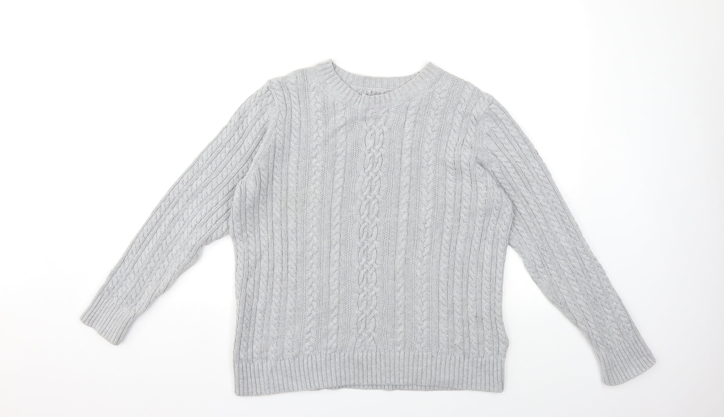Amazon Essentials Womens Grey  Knit Pullover Jumper Size L