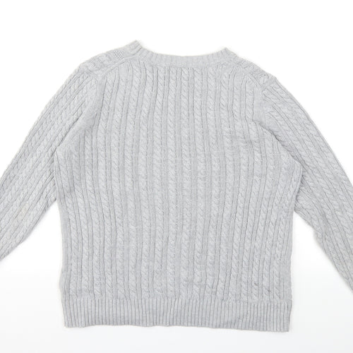 Amazon Essentials Womens Grey  Knit Pullover Jumper Size L