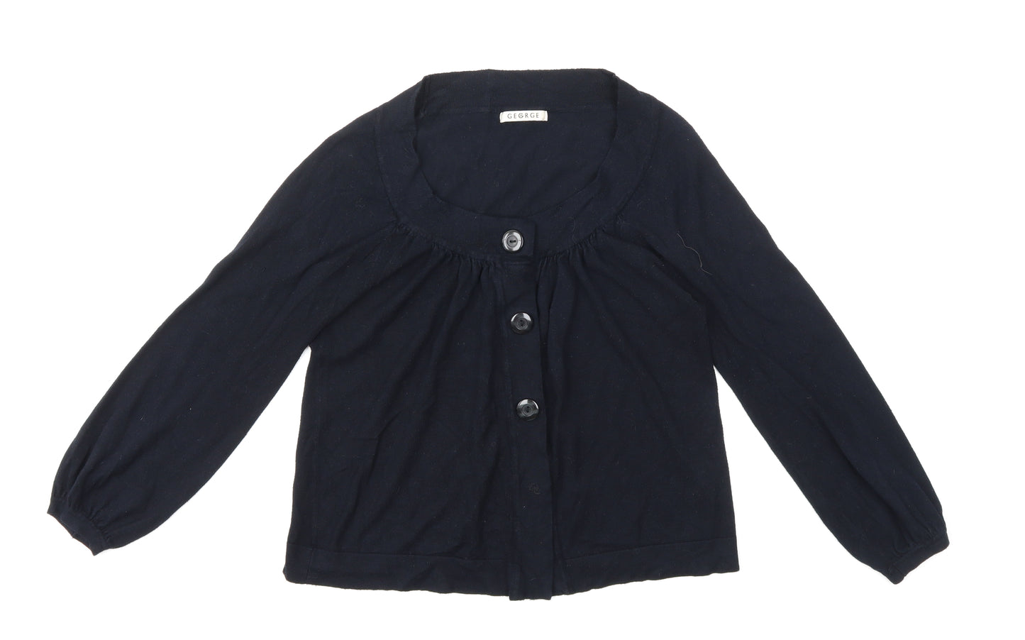 George Womens Black  Knit Cardigan Jumper Size 14