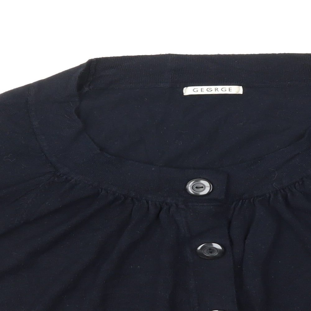 George Womens Black  Knit Cardigan Jumper Size 14