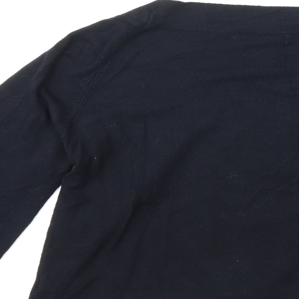 George Womens Black  Knit Cardigan Jumper Size 14