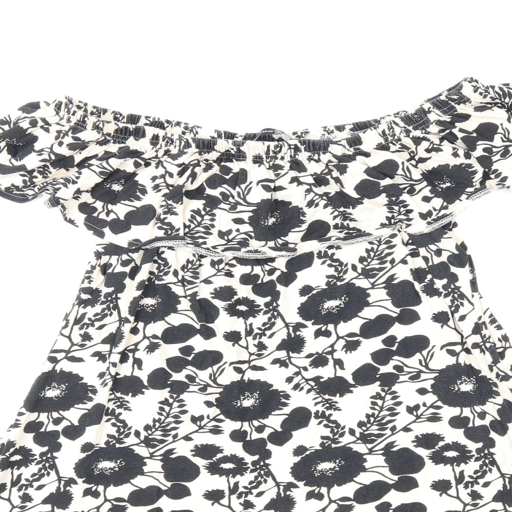 Atmosphere Womens Beige Floral  Skater Dress  Size 12