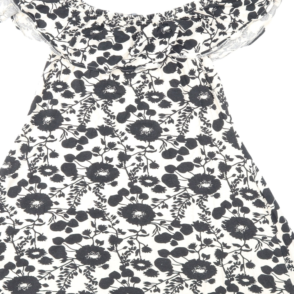 Atmosphere Womens Beige Floral  Skater Dress  Size 12