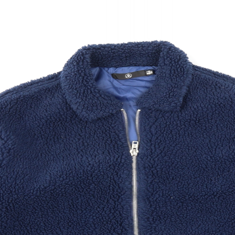 Missguided Womens Blue  Fleece Jacket  Size 12  - teddy bear fleece