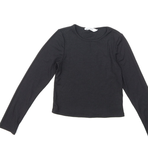 Primark Girls Black   Basic T-Shirt Size 9 Years