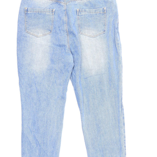 Boohoo Womens Blue  Denim Mom Jeans Size 18 L25 in