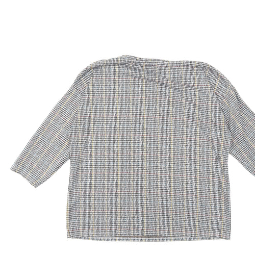 Papaya Womens Grey Check  Basic T-Shirt Size 16