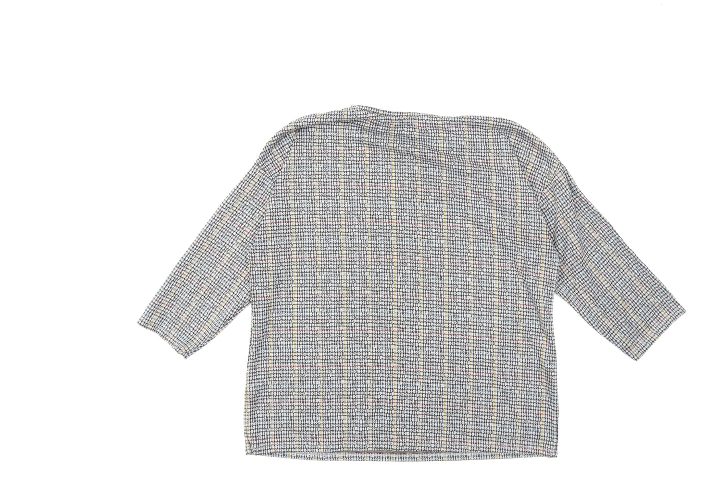Papaya Womens Grey Check  Basic T-Shirt Size 16