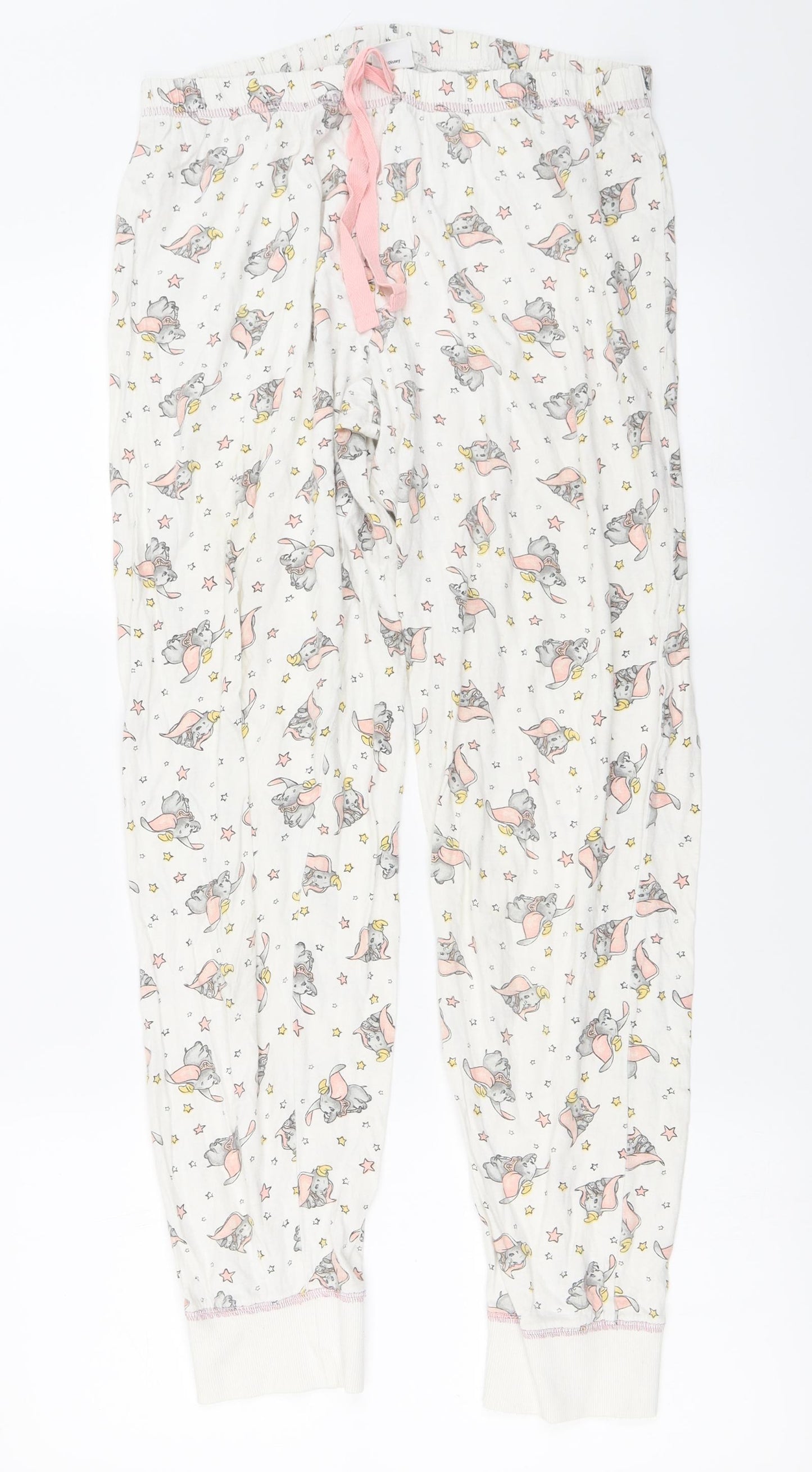 TU Womens White Animal Print  Trousers  Size 12 L26 in - DISNEY