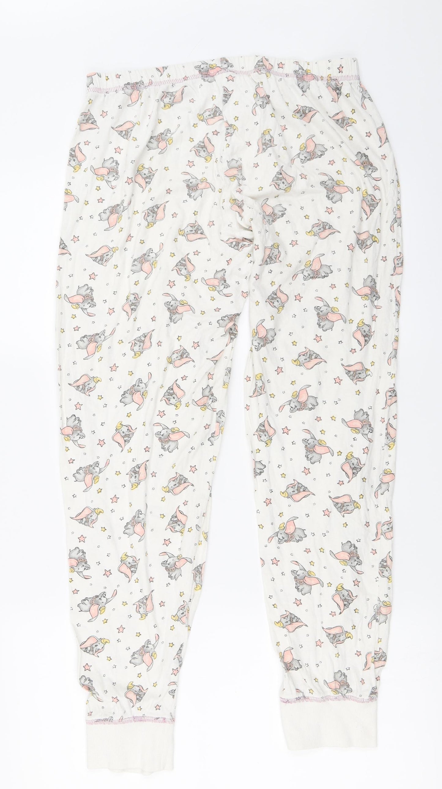 TU Womens White Animal Print  Trousers  Size 12 L26 in - DISNEY