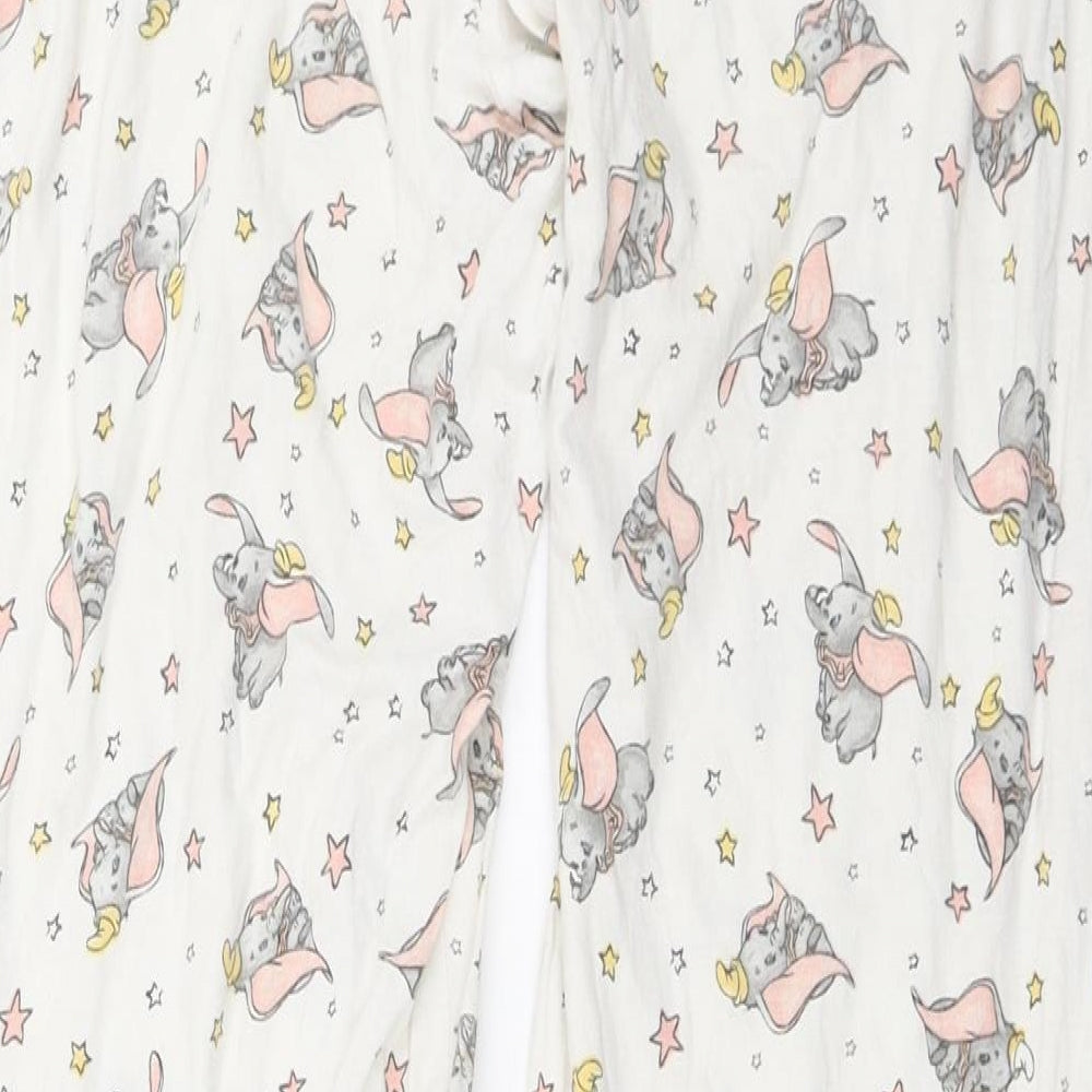 TU Womens White Animal Print  Trousers  Size 12 L26 in - DISNEY