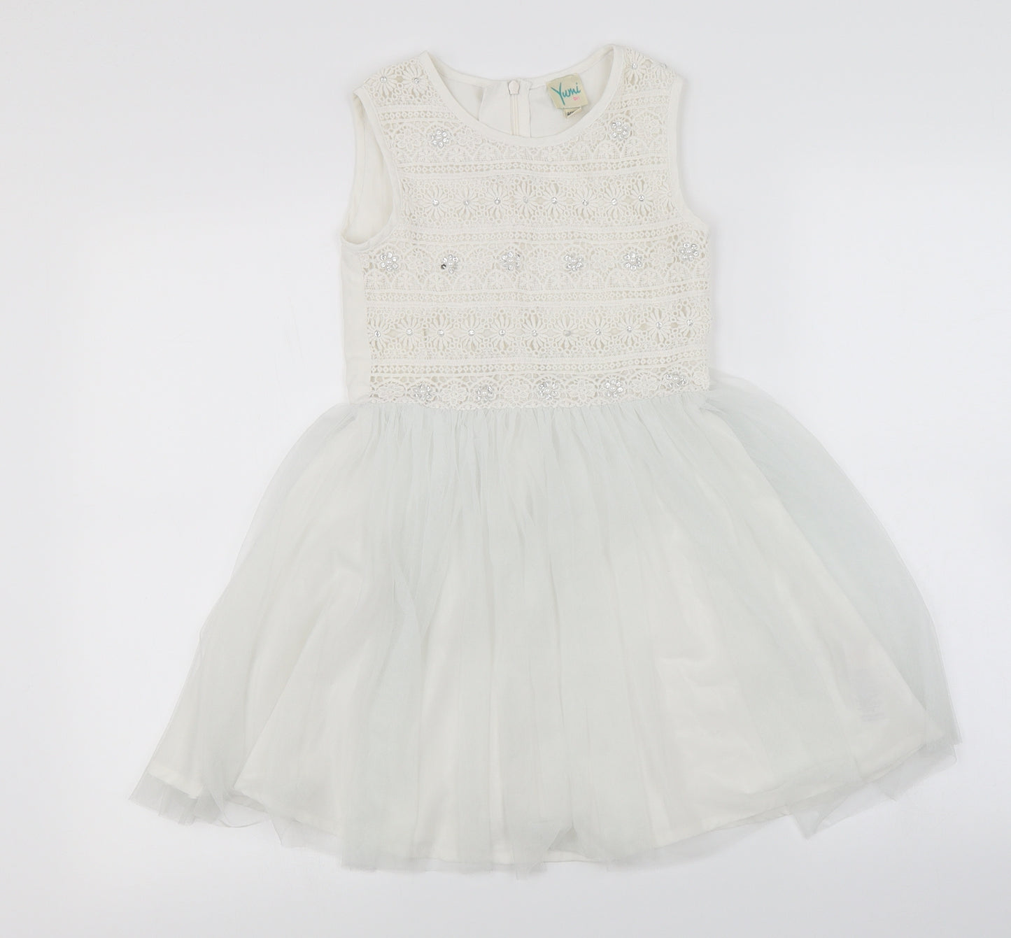 Yumi Girls Ivory   A-Line  Size 7-8 Years