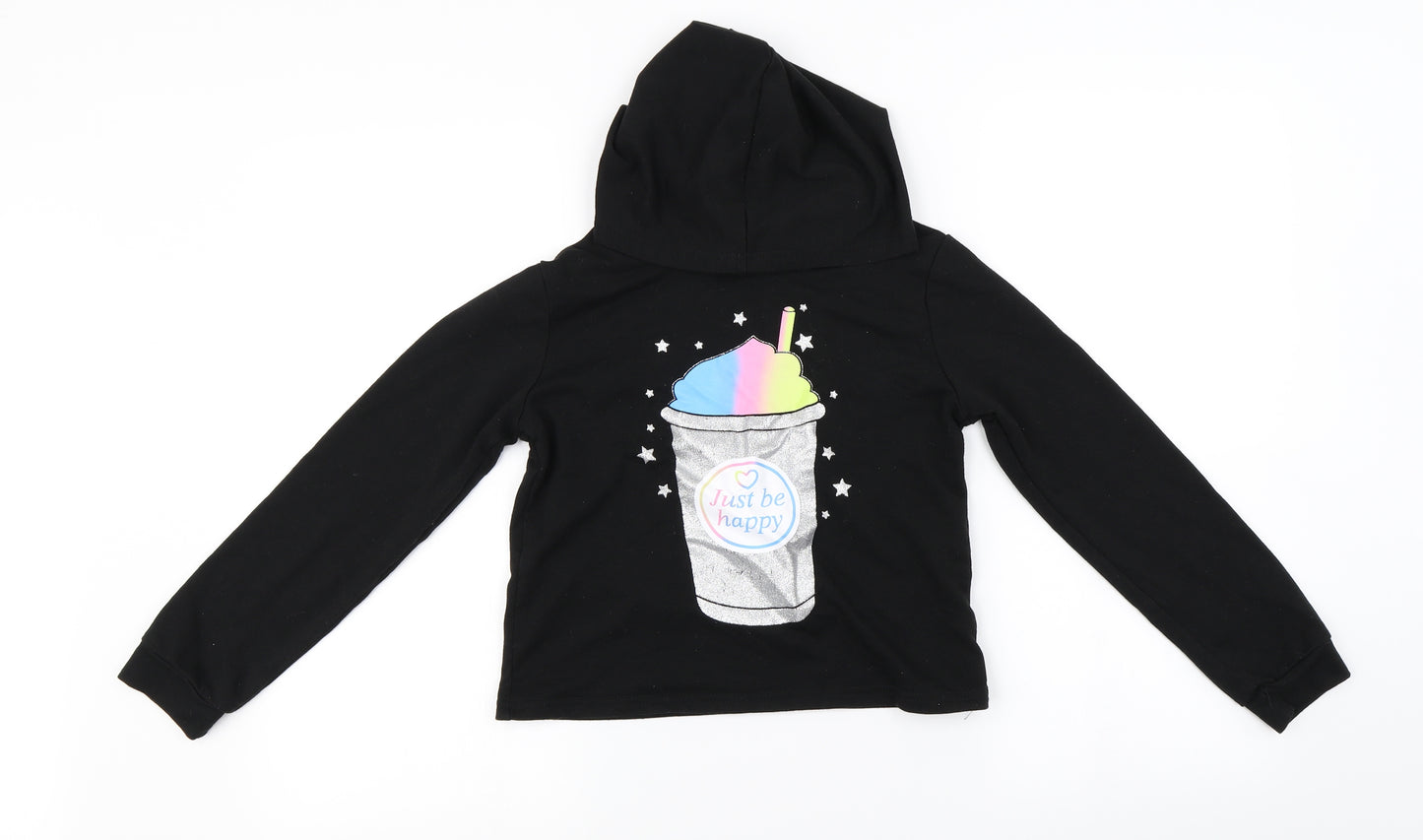 SheIn Girls Black   Pullover Hoodie Size 10 Years