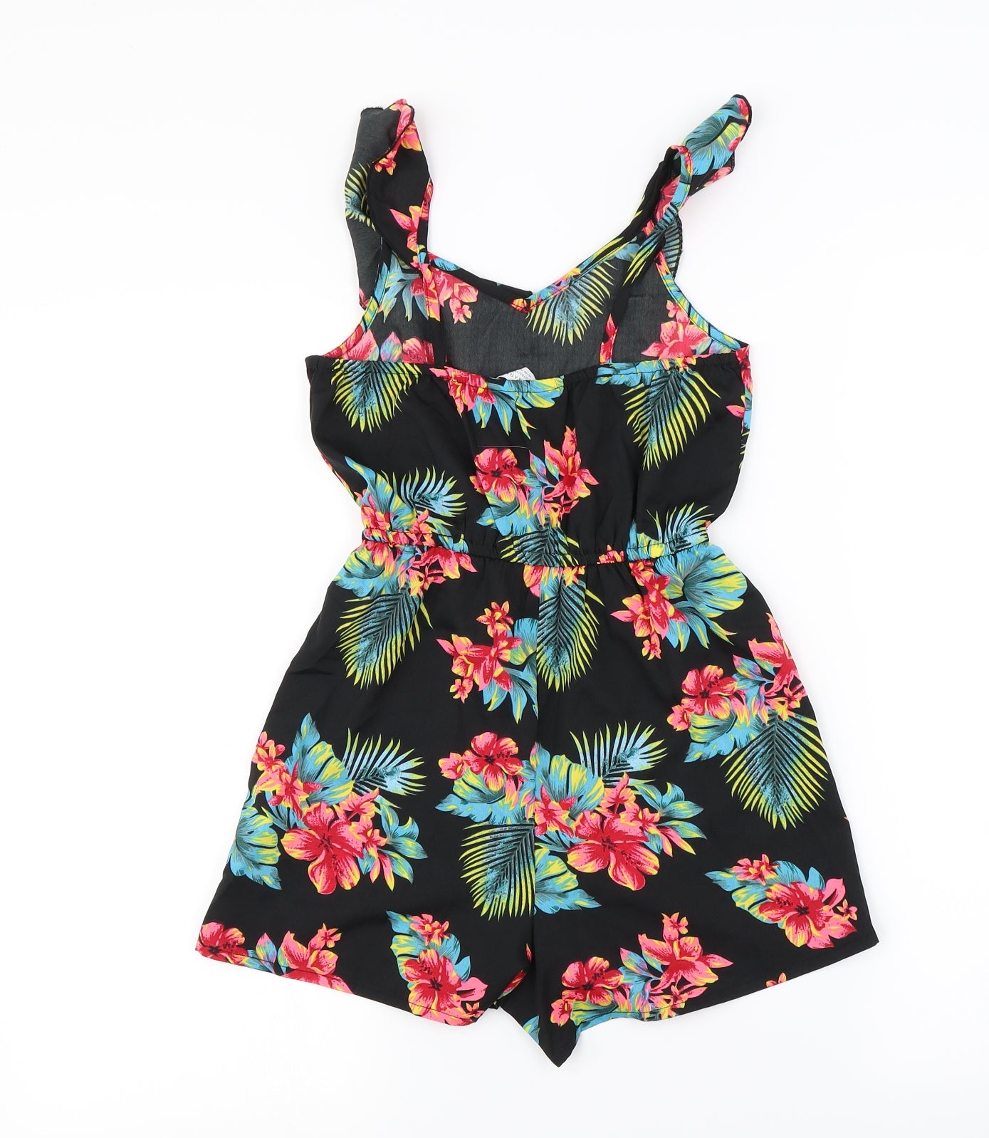 Primark Girls Black Floral  Jumpsuit One-Piece Size 9-10 Years