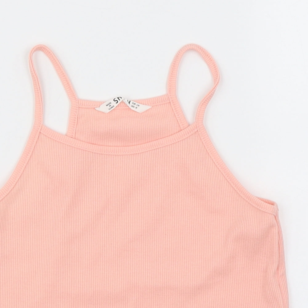 Shein   Girls Pink   Basic T-Shirt Size 9 Years