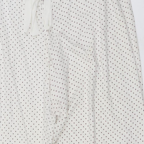 Secret Obsessions  Womens Ivory Polka Dot  Trousers  Size L L22 in