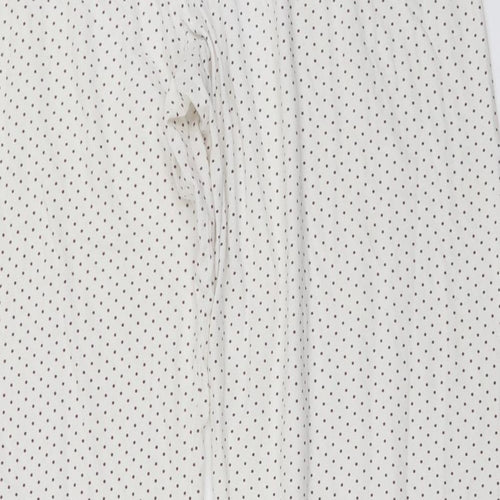 Secret Obsessions  Womens Ivory Polka Dot  Trousers  Size L L22 in