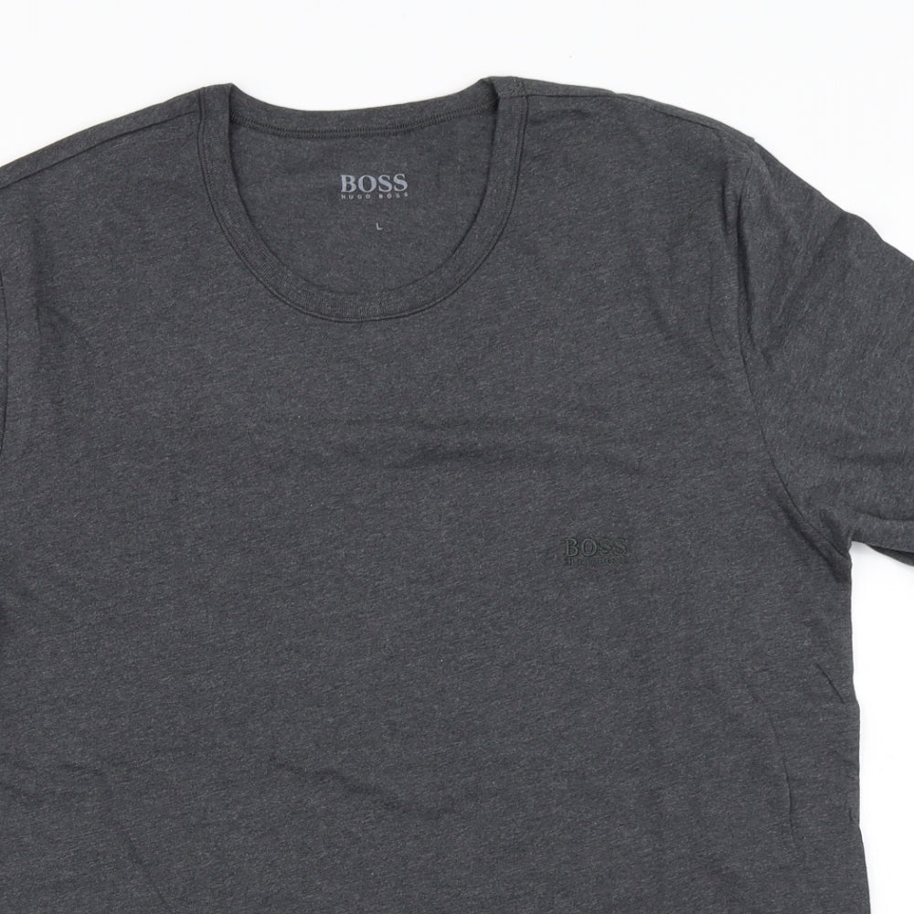 HUGO BOSS  Mens Grey    T-Shirt Size L
