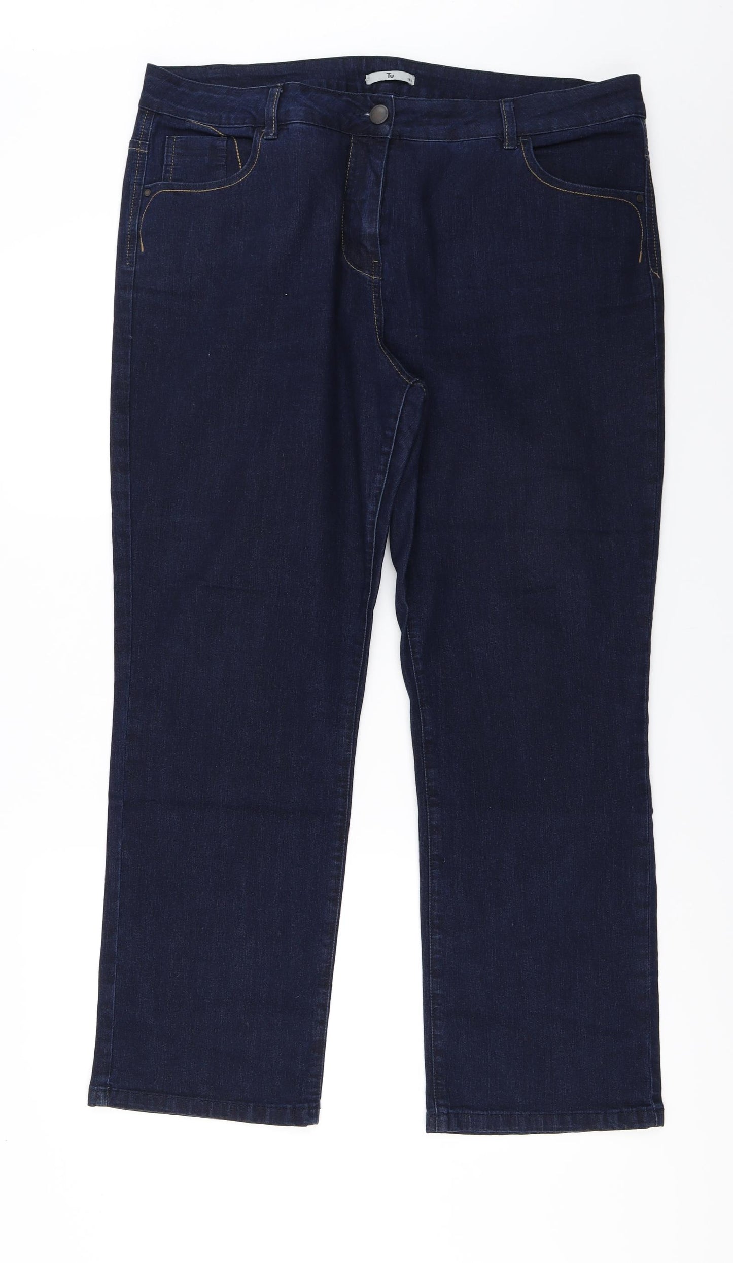 TU Womens Blue   Straight Jeans Size 18 L27 in