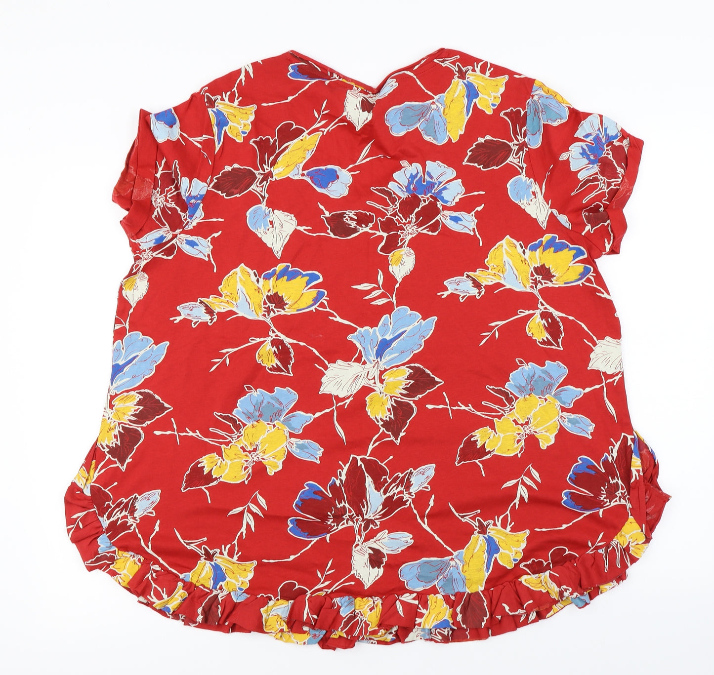 NEXT Womens Red Floral  Basic Blouse Size 20