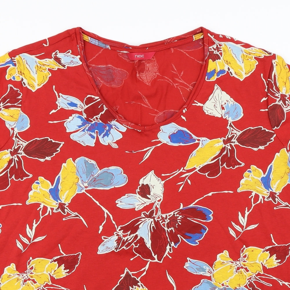 NEXT Womens Red Floral  Basic Blouse Size 20