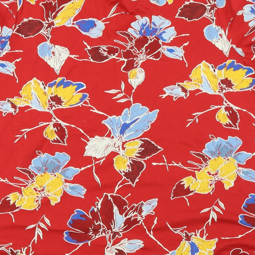 NEXT Womens Red Floral  Basic Blouse Size 20