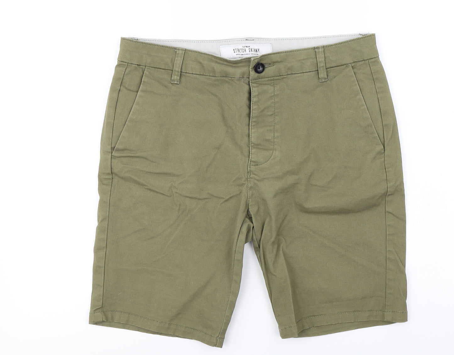 Topman Mens Green   Chino Shorts Size 32 in