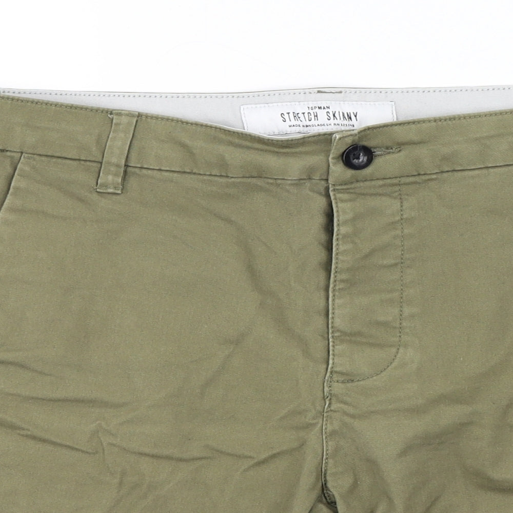 Topman Mens Green   Chino Shorts Size 32 in
