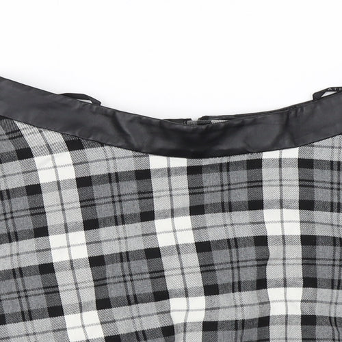 Atmosphere  Womens Grey Check  A-Line Skirt Size 8