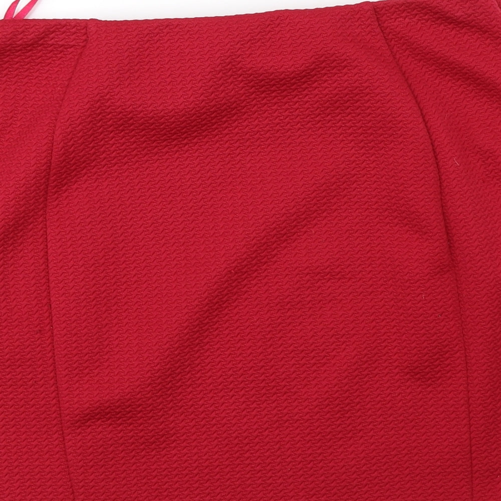 Papaya Womens Red   A-Line Skirt Size 12
