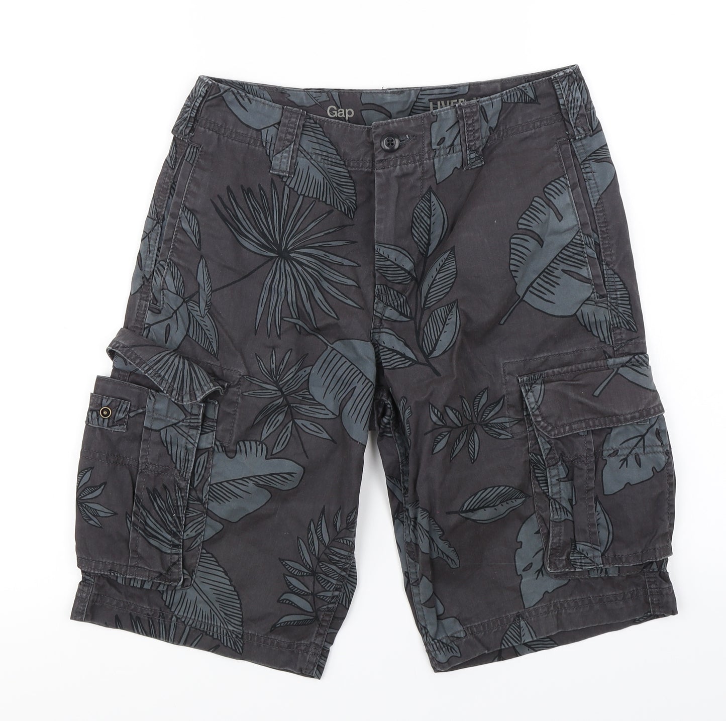 Gap  Mens Grey Floral  Cargo Shorts Size 28 in