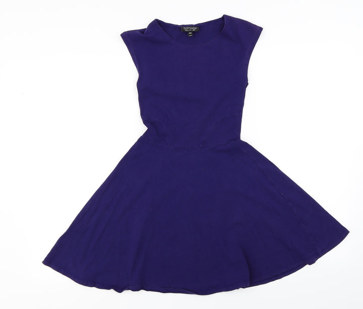 Topshop Womens Purple A-Line Size 6