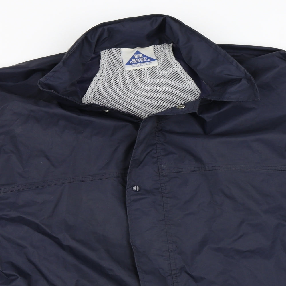 Blue Castle Mens Blue   Rain Coat Coat Size S