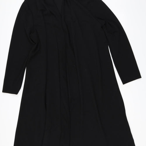 Sophia Mirza Womens Black   Overcoat Jacket Size 24