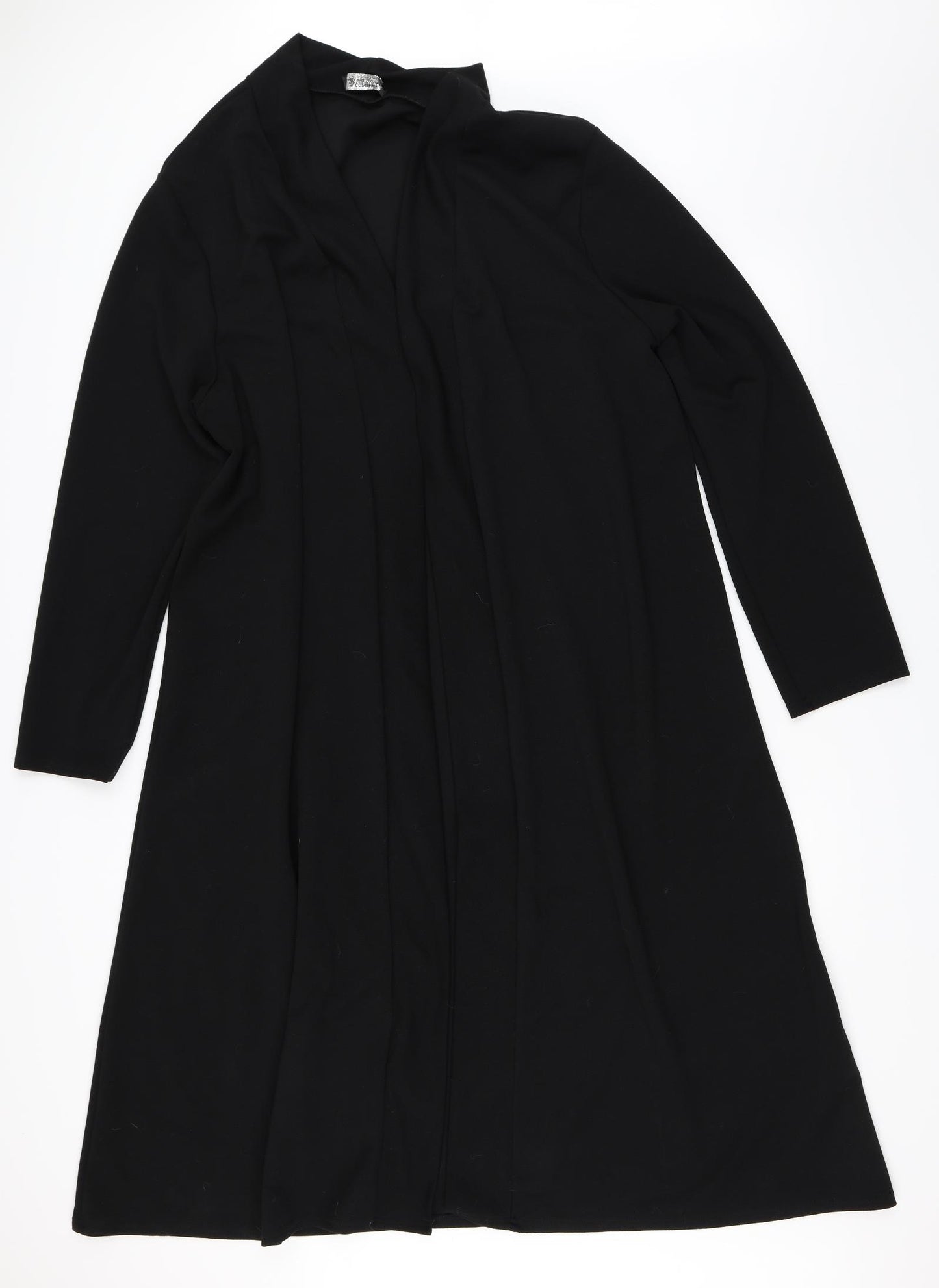 Sophia Mirza Womens Black   Overcoat Jacket Size 24