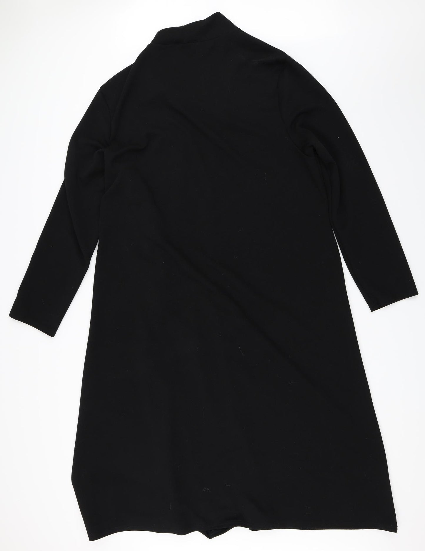 Sophia Mirza Womens Black   Overcoat Jacket Size 24