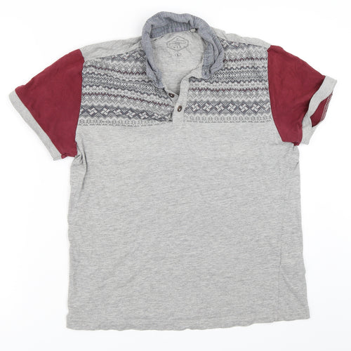 New Look Mens Grey    T-Shirt Size L