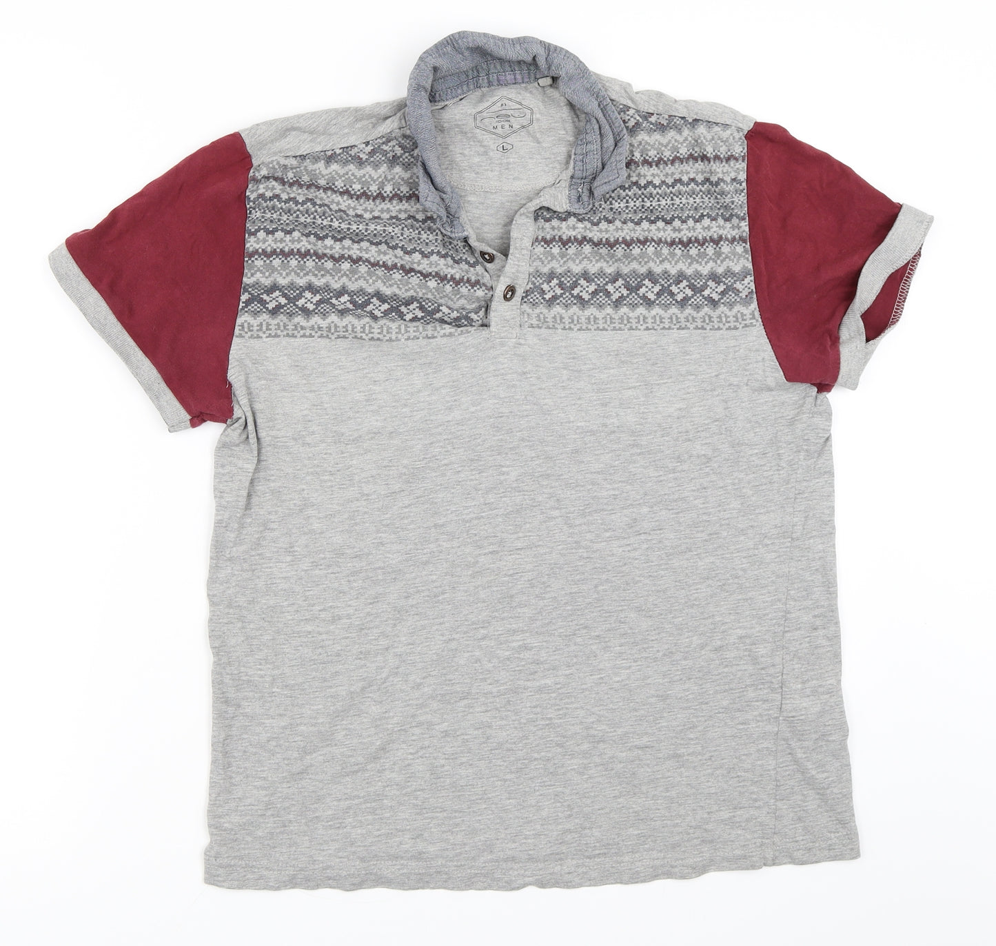 New Look Mens Grey    T-Shirt Size L