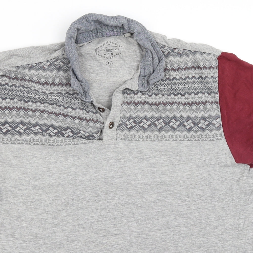 New Look Mens Grey    T-Shirt Size L