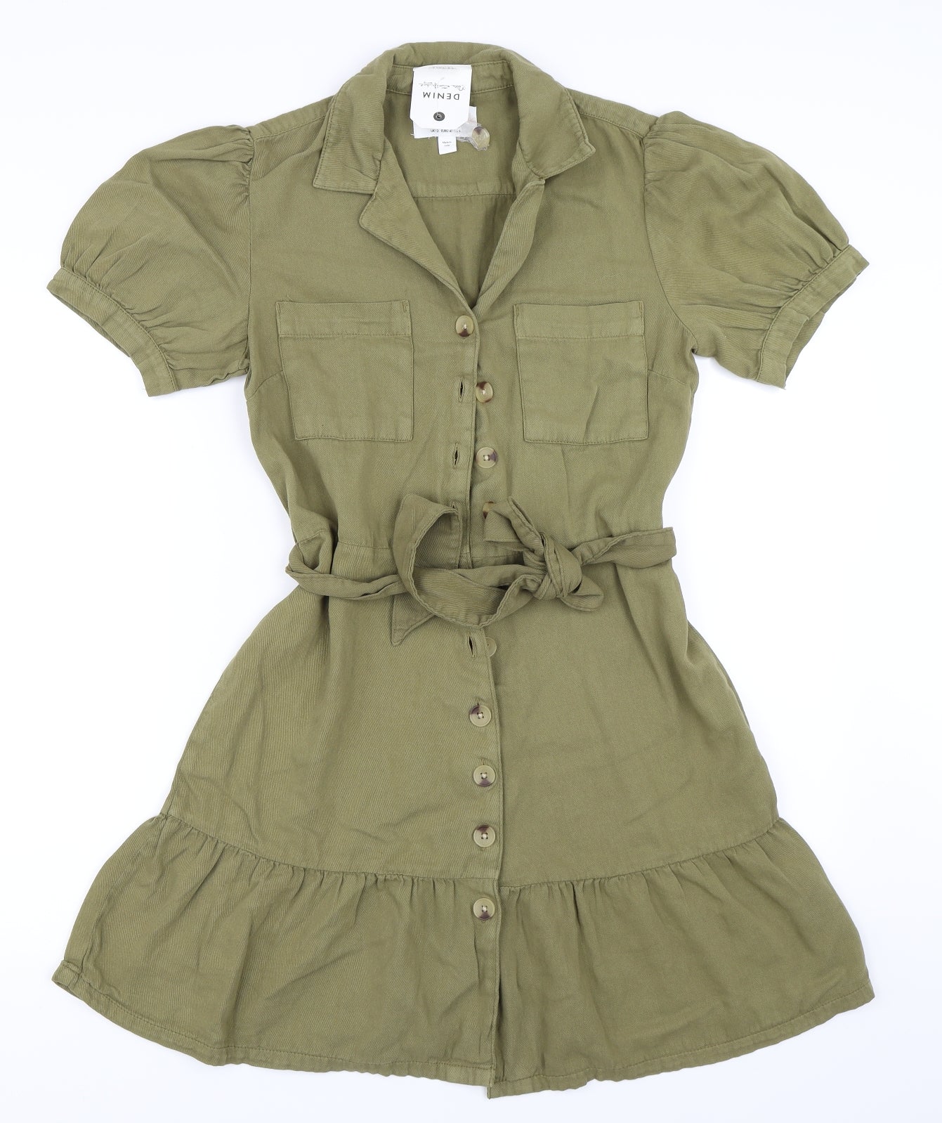 Miss Selfridge Womens Green   Fit & Flare  Size 12