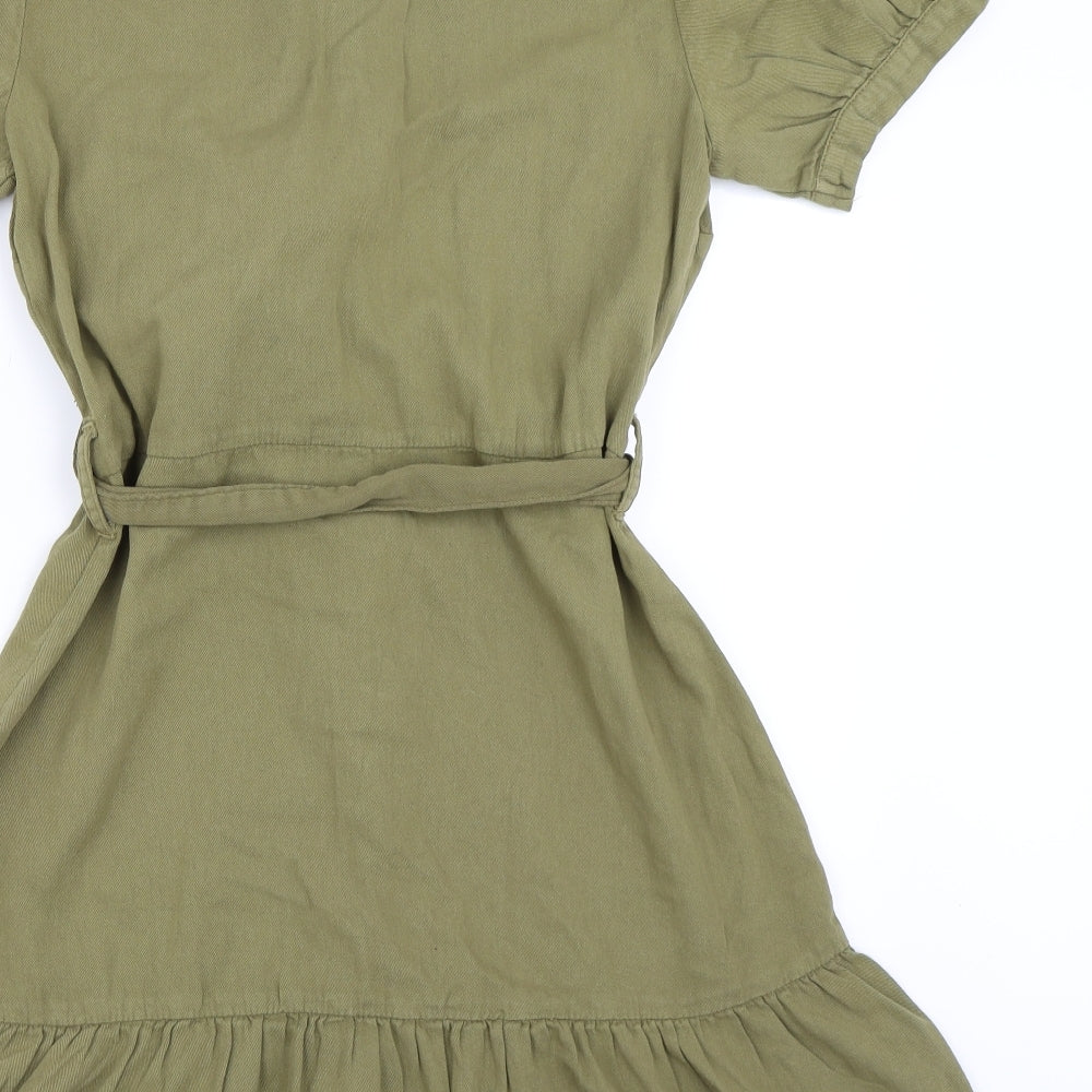 Miss Selfridge Womens Green   Fit & Flare  Size 12