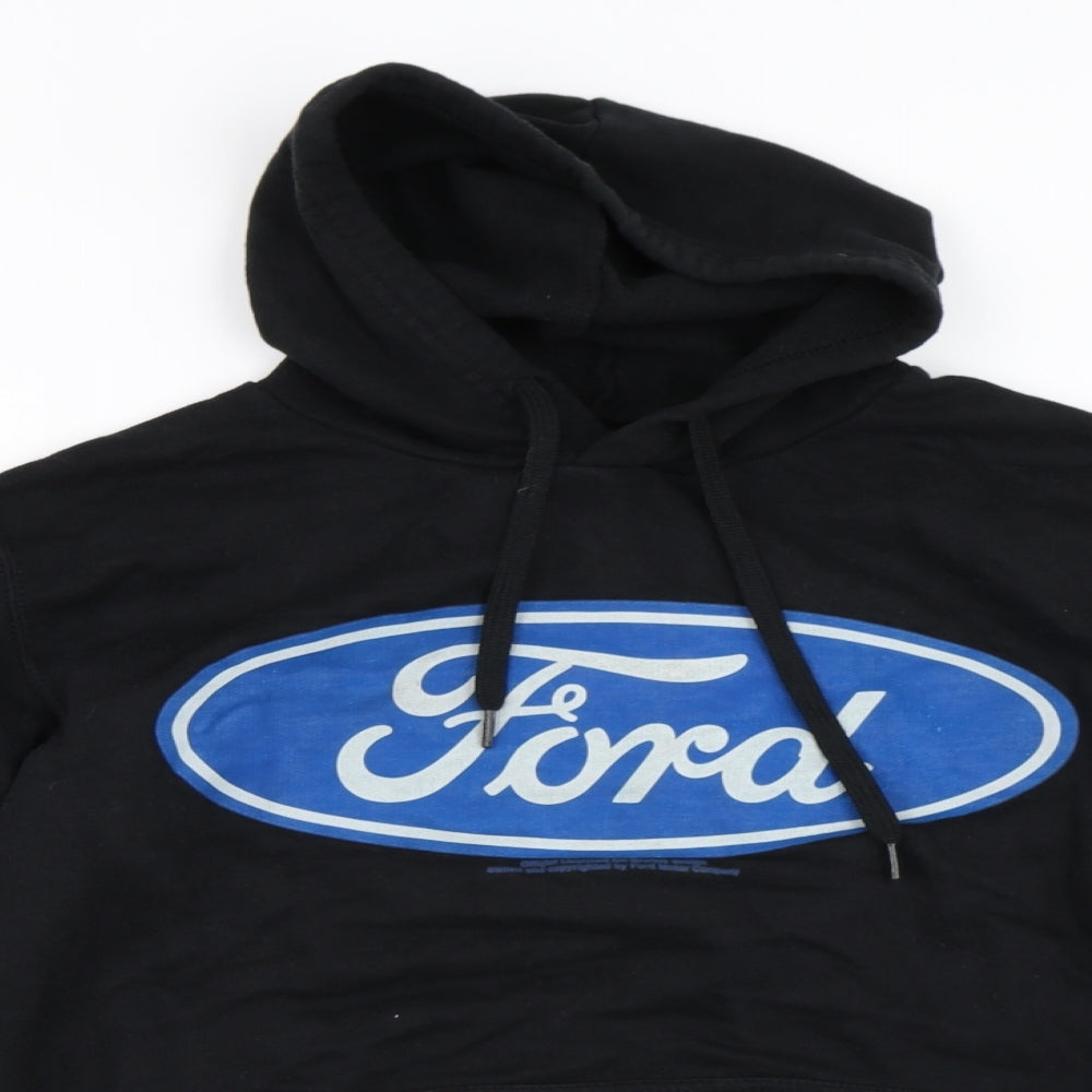 Preworn Mens Black   Pullover Hoodie Size L  - Ford