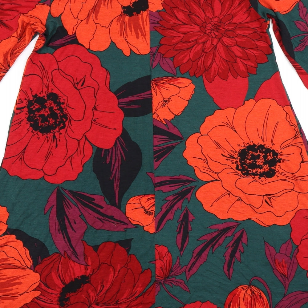 Debenhams Womens Red Floral  Trapeze & Swing  Size 10
