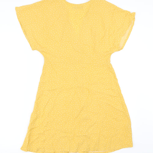 Pull&Bear Womens Yellow   Fit & Flare  Size S