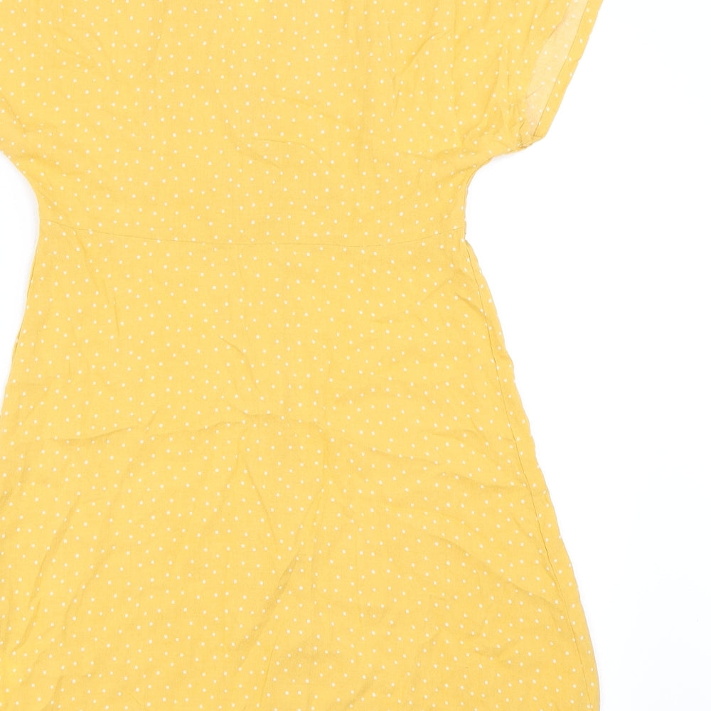 Pull&Bear Womens Yellow   Fit & Flare  Size S