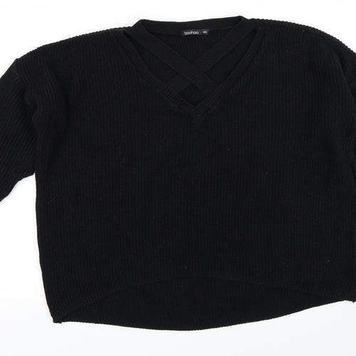 Boohoo Womens Black   Pullover Jumper Size M