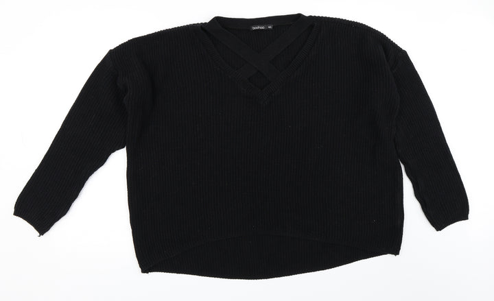 Boohoo Womens Black Pullover Jumper Size M