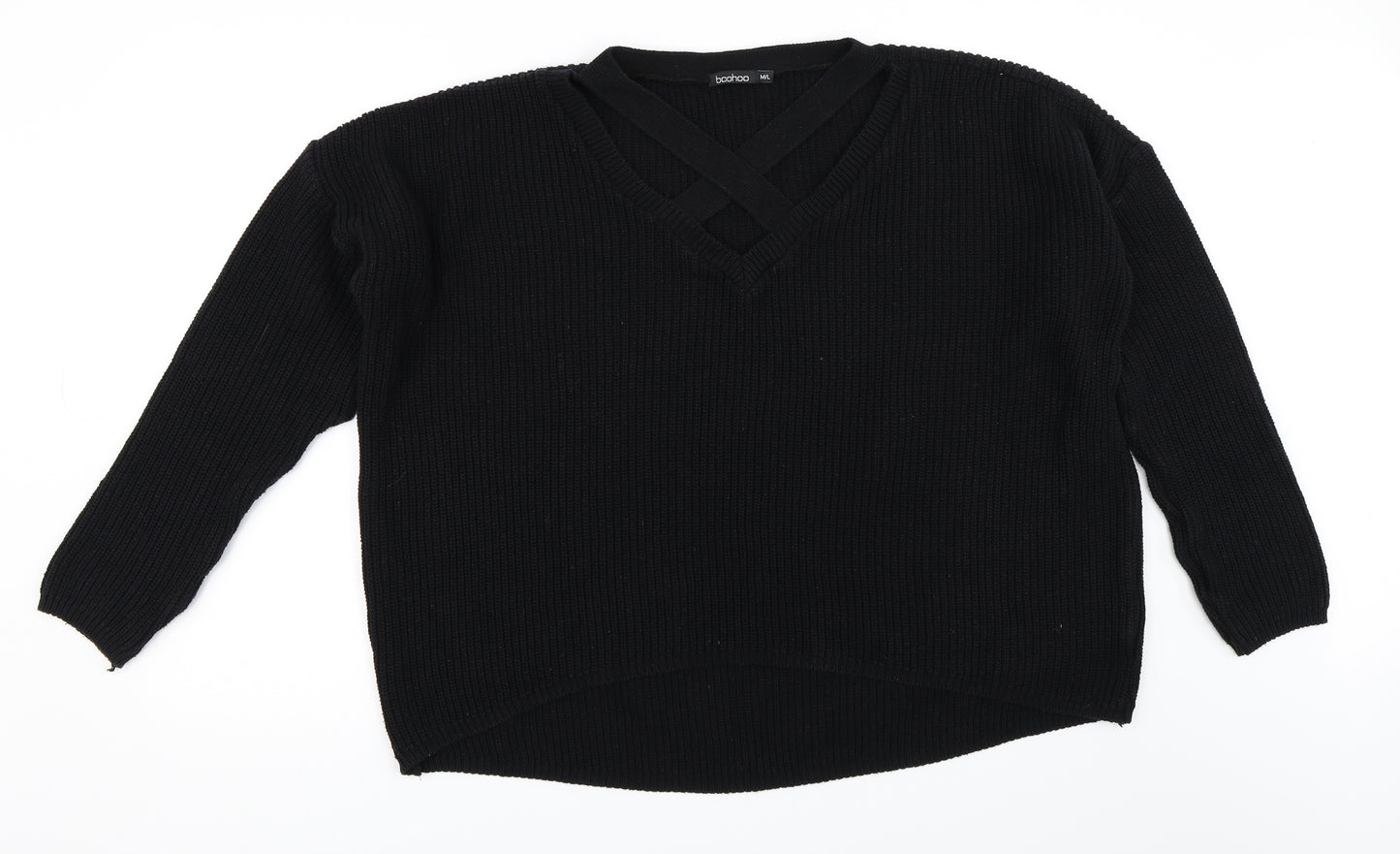 Boohoo Womens Black   Pullover Jumper Size M